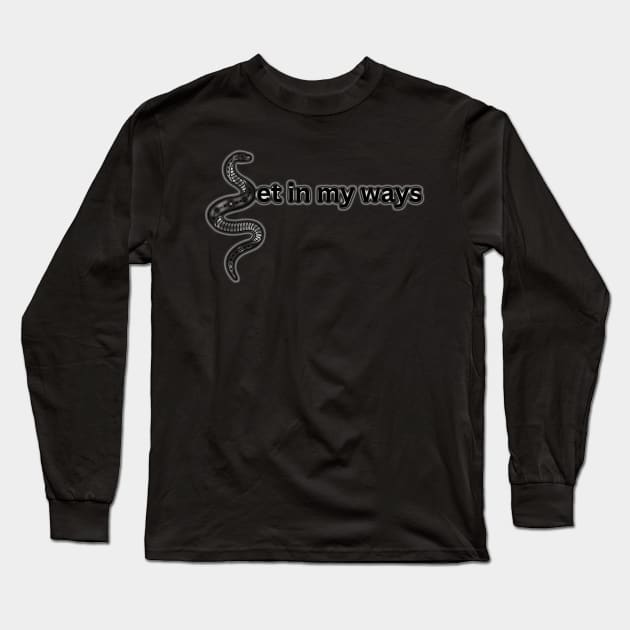 Set in my ways light shaded pun and double meaning with snake (MD23GM009c) Long Sleeve T-Shirt by Maikell Designs